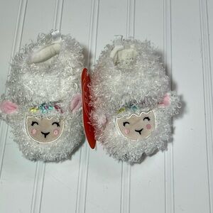 White Lamb Baby Girl Booties Size 2 Adorable